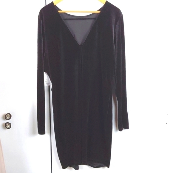 Cara Santana X Nine West Black Velvet Whimsigoth Neutral Dress Winter Sexy Sz.XL - Picture 5 of 12
